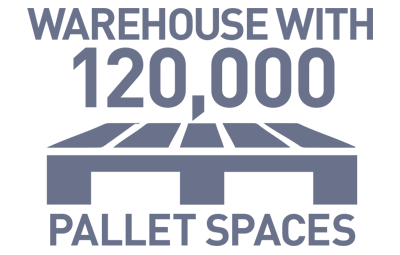 warehouse with 120000 pallets